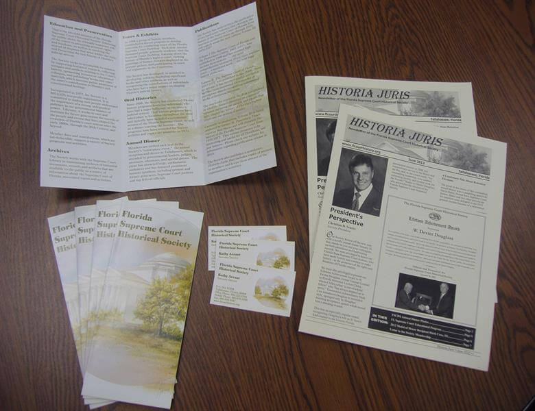 Corporate stationery cards and brochures