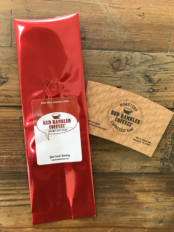 Coffee bag and sleeve signage