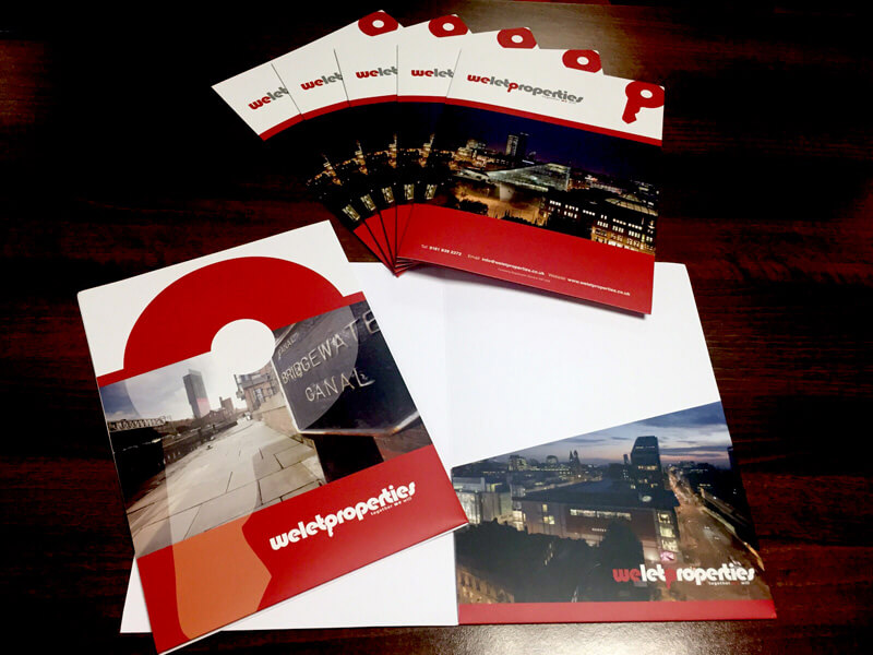 Corporate stationery cards and brochures